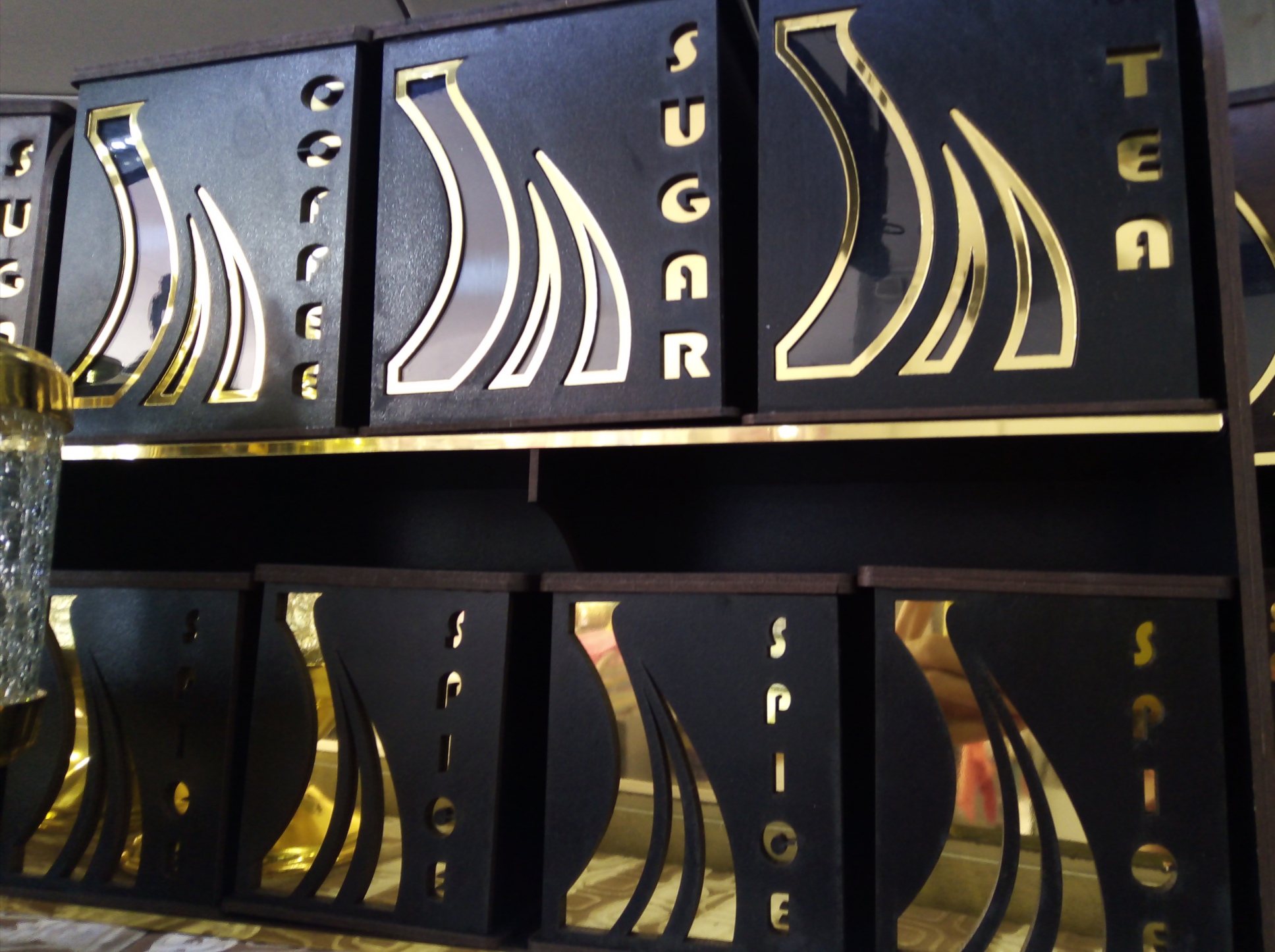 پاسماوری چوبی 7تیکه مشکی